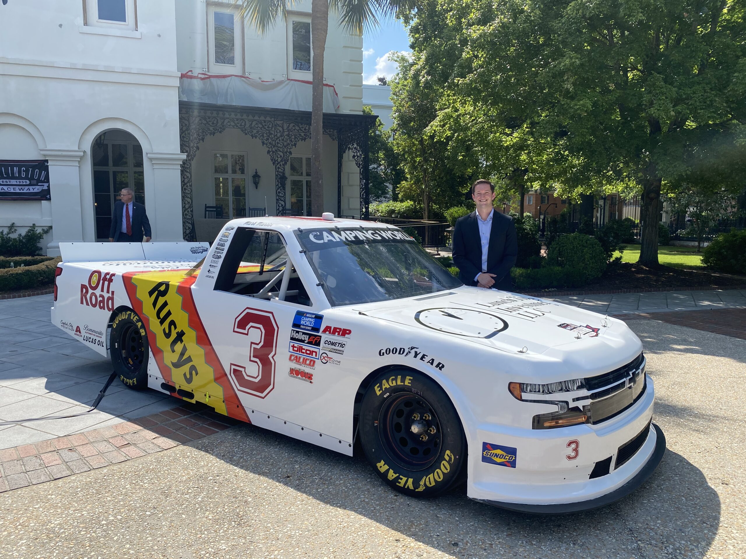 Jordan Anderson Unveils Darlington Throwback Truck at S.C. Governor’s Mansion with S.C. Gov. Henry McMaster and Lt. Gov. Pamela Evette